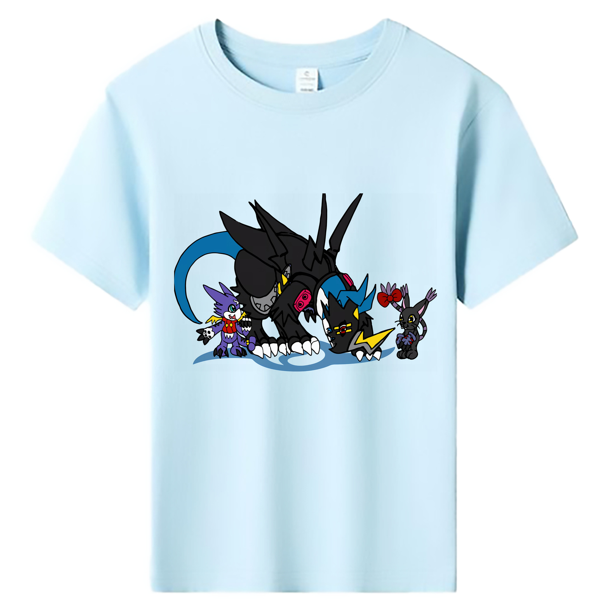 （画像用） Digimon デジタルモンスター/デジモン 綿100％キッズTシャツ（フロントプリント）